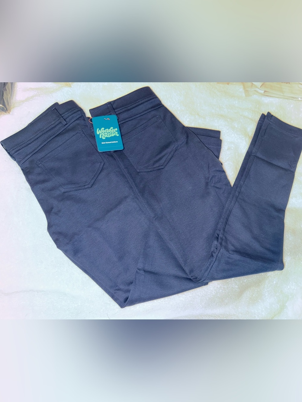 Girls navy blue Ponte skinny pants